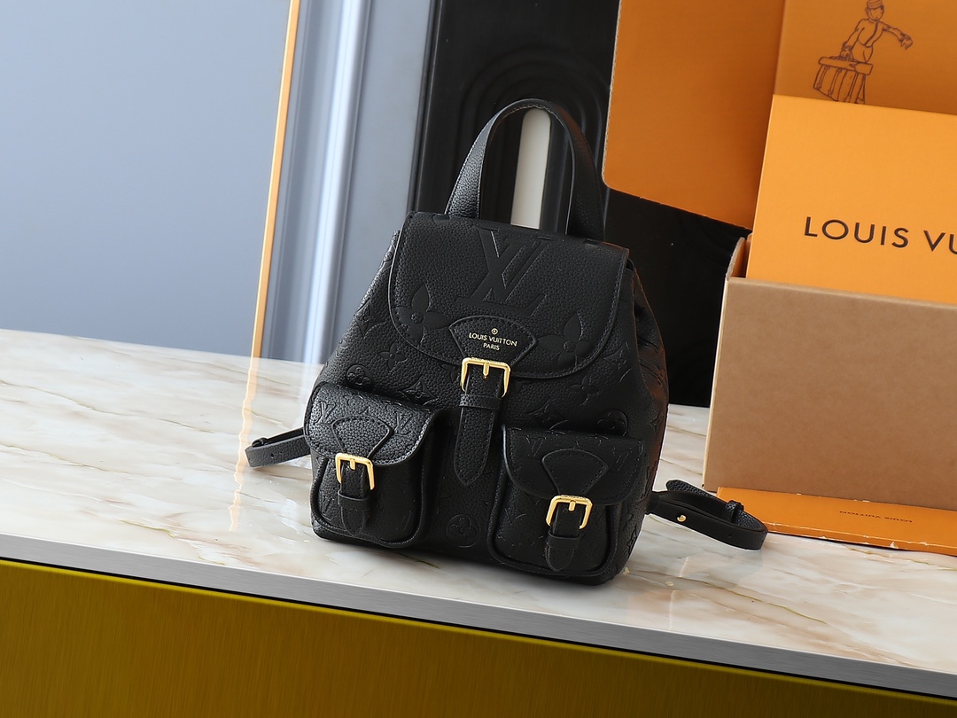 LV Classic Handbag Monogram Empreinte Model M82335 Padlock Detail Business